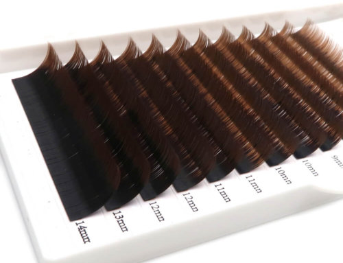 Korean PBT Fiber Lashes Coffee Ombre Color Lash Tray Wholesale