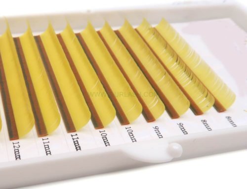 Yellow Colorful Eyelash Extension Wholesale Price From Lash Factory