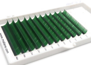 China Eyelash Manufacturer Green Colored Lashes Wholesale Eyelash Extension