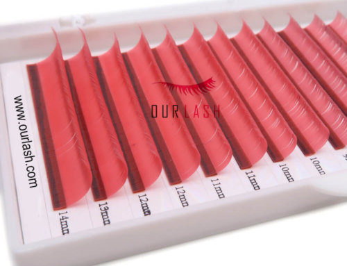 Buy Bulk Eyelashes Form Manufacturer Pink Color Lash Extensions