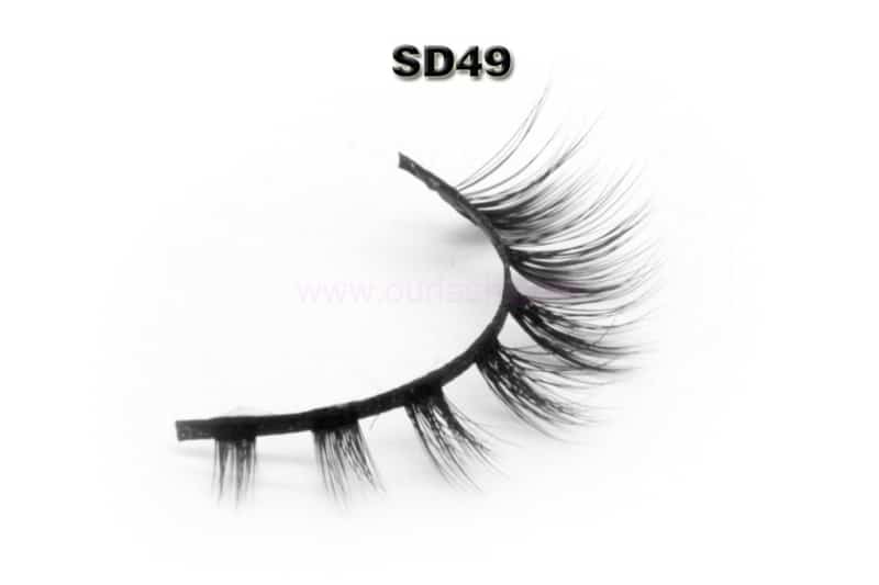 Bulk Short 3D Silk Lashes Wholesale / 3D Faux Mink Eyelash Vendor Wholesale SD49