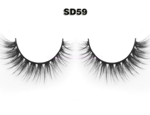 Bulk Short 3D Silk Eyelash Vendors China / 3D Faux Mink Eyelash Wholesale SD59