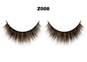 Brown Color Mink Eyelash Wholesaler / Natural Eyelashes Vendor Z008