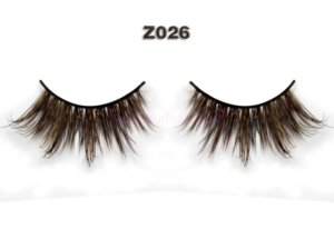 Natural Color Mink Eyelash / Brown False Lash Wholesale Distributor Z026