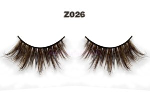 Natural Color Mink Eyelash / Brown False Lash Wholesale Distributor Z026