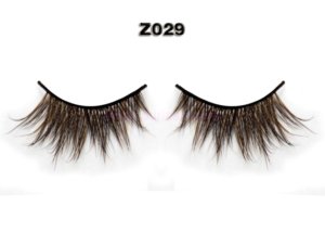 Natural Color Mink Eyelash / Brown False Eyelashes Wholesale Distributor Z029