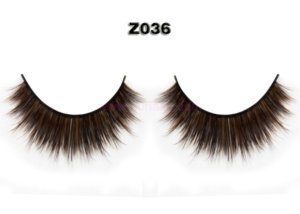 Colored Mink Eyelash Manufacturer / Brown False Eyelash Wholesale Suppliers Z036