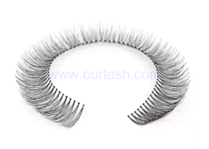 Individual Flare Cluster Eyelash Extensions with Knotted